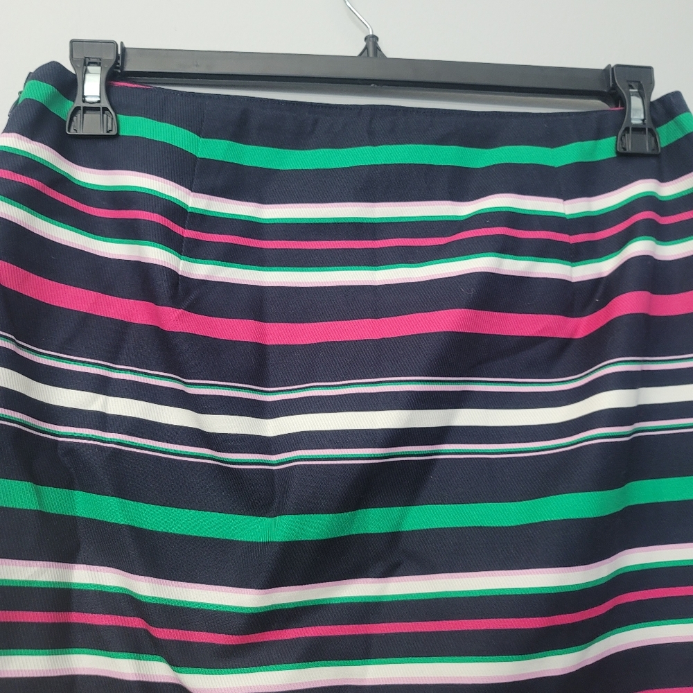 Talbots Multi-Color Horizontal Striped Skirt In V… - image 4